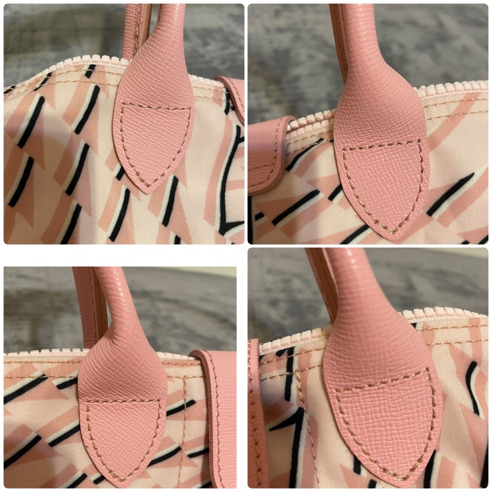 Longchamp Pink Patterned Nylon Tote Bag - Picture 10 of 15